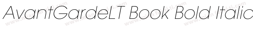 AvantGardeLT Book Bold Italic字体转换